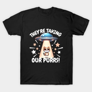 They Taking our Purrs cat abduction T-Shirt